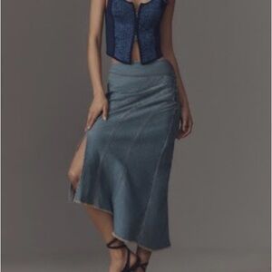 Pilcro Blue Midi Skirt